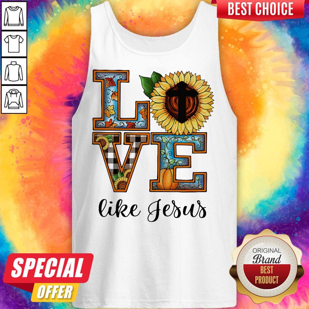 Official Love Like Jesus Sunflower Pumpkin Shirt