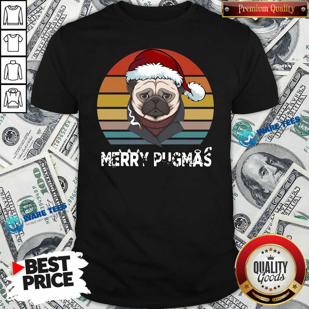 Official Merry Pugmas Funny Pug Christmas Style Vintage Shirt