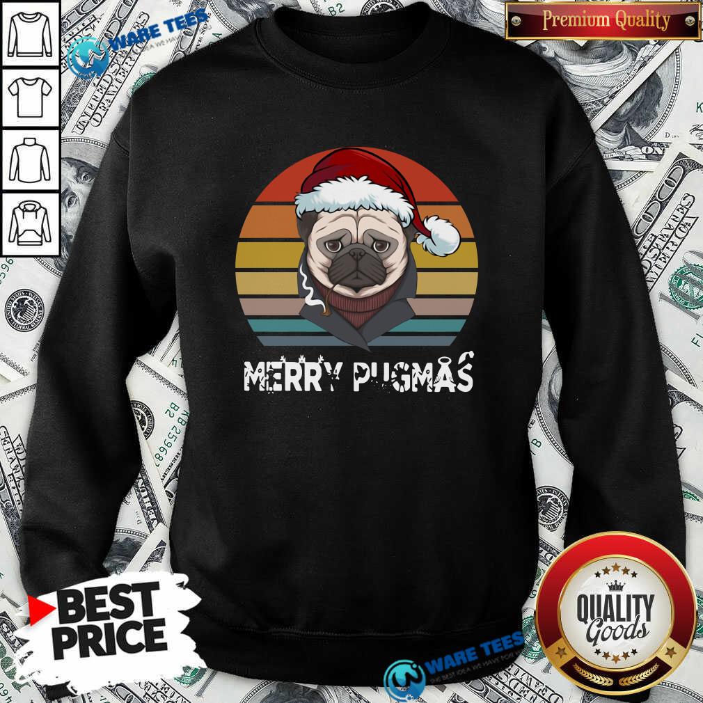 Official Merry Pugmas Funny Pug Christmas Style Vintage Shirt