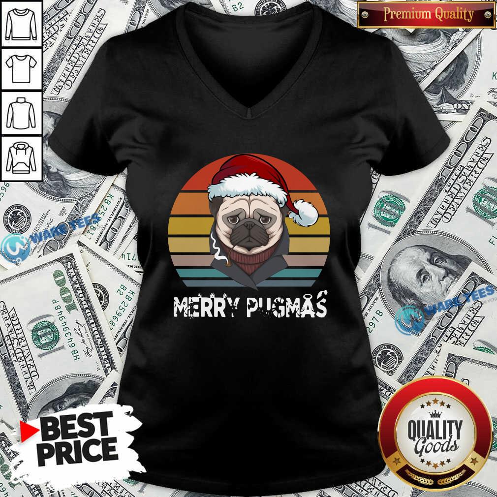 Official Merry Pugmas Funny Pug Christmas Style Vintage Shirt
