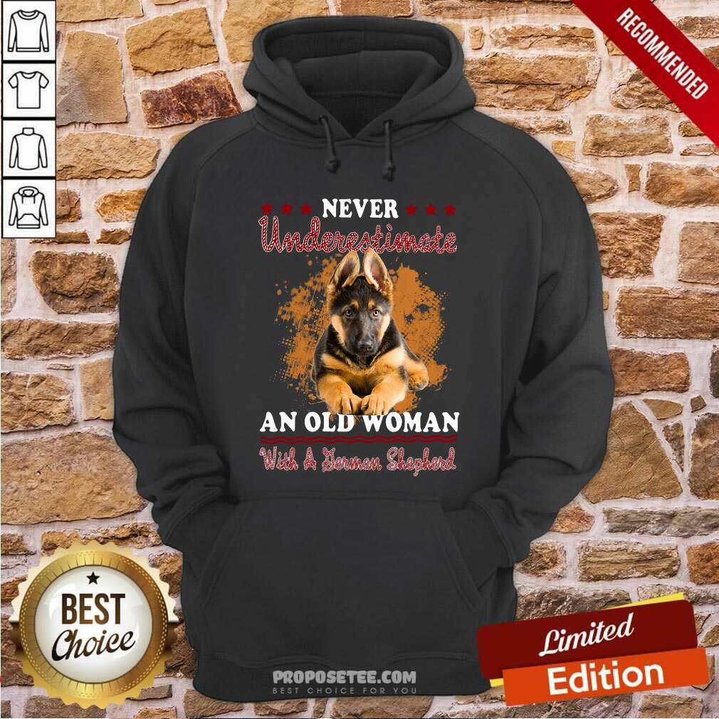 Official Never Underestimate An Old Woman With A German Shepherd Shirt