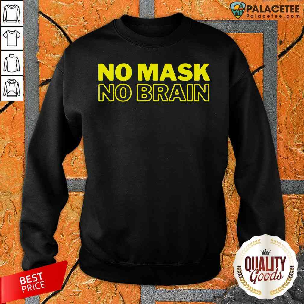 Official No Mask No Brain Yellow Shirt