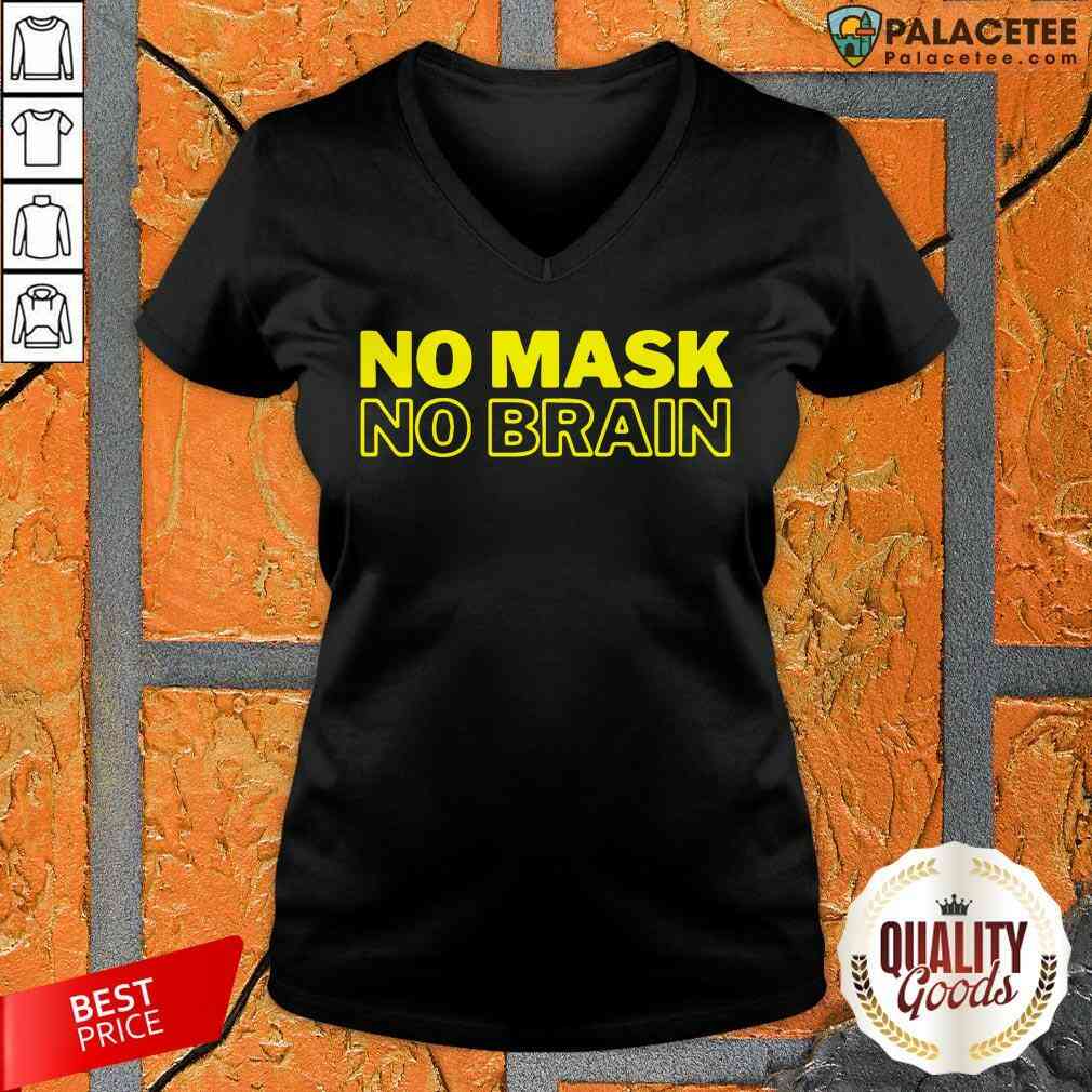 Official No Mask No Brain Yellow Shirt