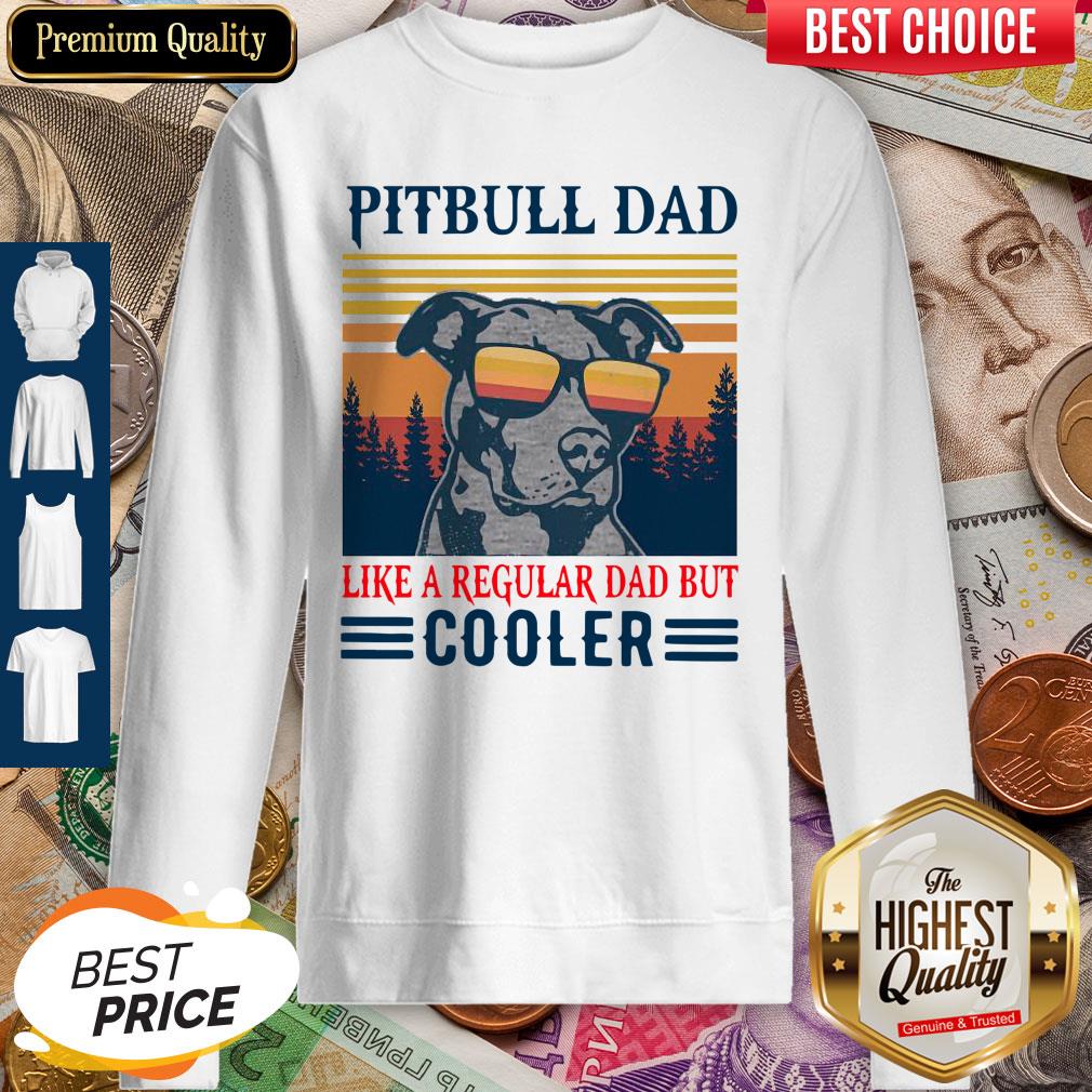 Official Pitbull Dad Like A Regular Dad But Cooler Vintage Shirt