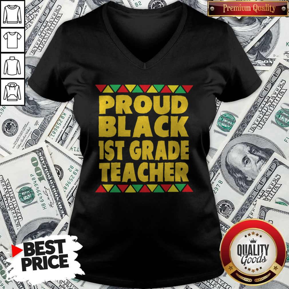 Official Proud Black 1st Grade Teacher Shirt