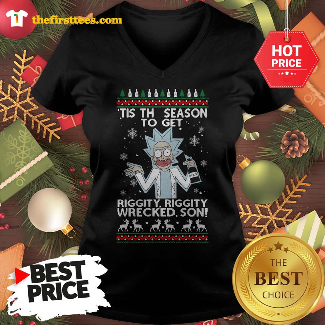 official-rick-sanchez-tis-the-season-to-get-riggity-riggity-wrecked-son-ugly-christmas-v-neck-1.jpg