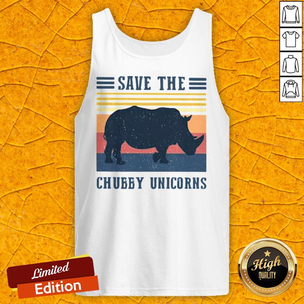 Official Save The Chubby Unicorns Vintage Retro Shirt