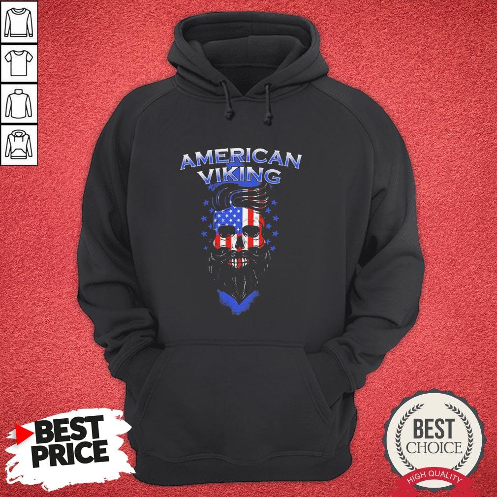 Official Skull American Flag Viking Shirt
