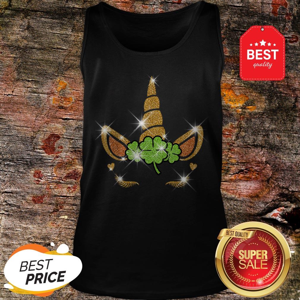 Official Unicorn Face St Patrick’s Day For Girls Women Shirt