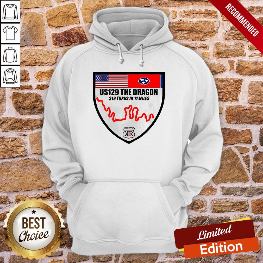 Official Us129 The Dragon Tail Of Deals Gap Shield 2-Sided Shirt