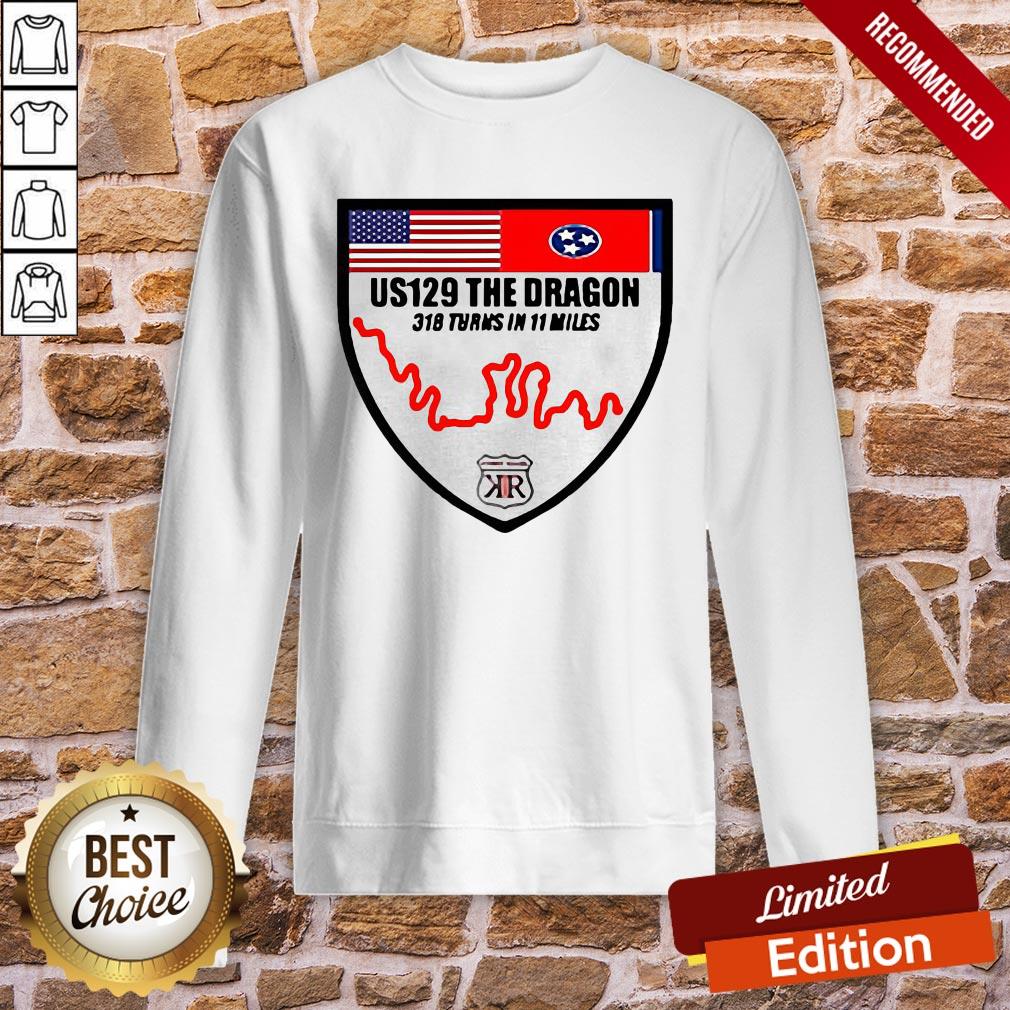 Official Us129 The Dragon Tail Of Deals Gap Shield 2-Sided Shirt