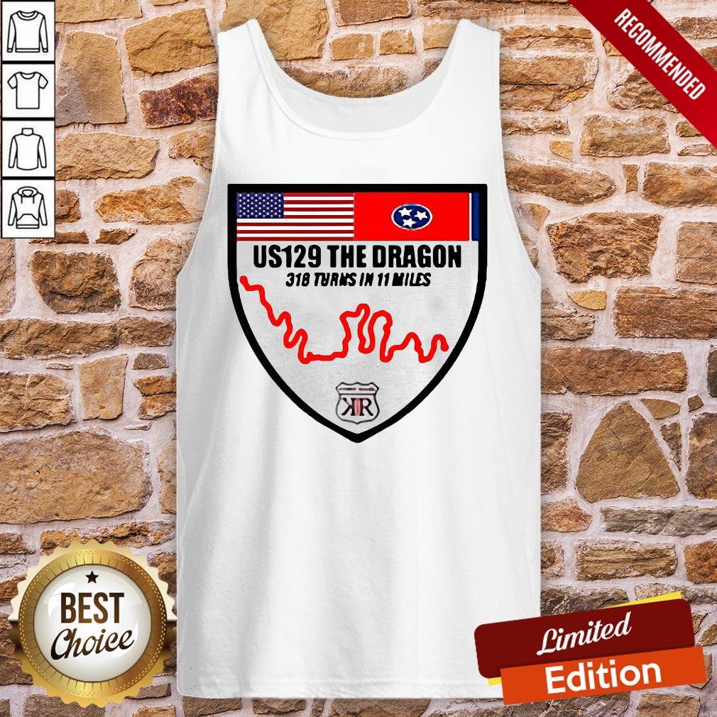 Official Us129 The Dragon Tail Of Deals Gap Shield 2-Sided Shirt