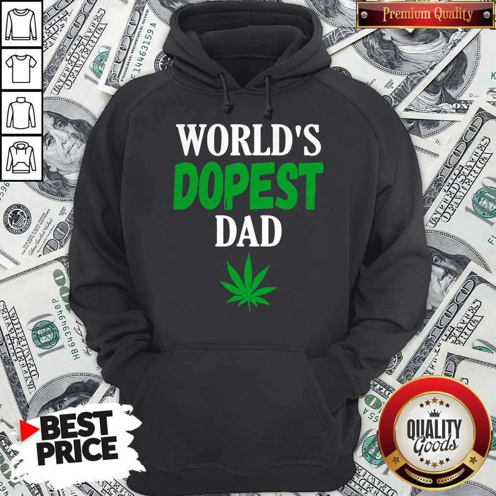 Official Worlds Dopest Dad Weed Marijuana Cannabis Leaf Shirt