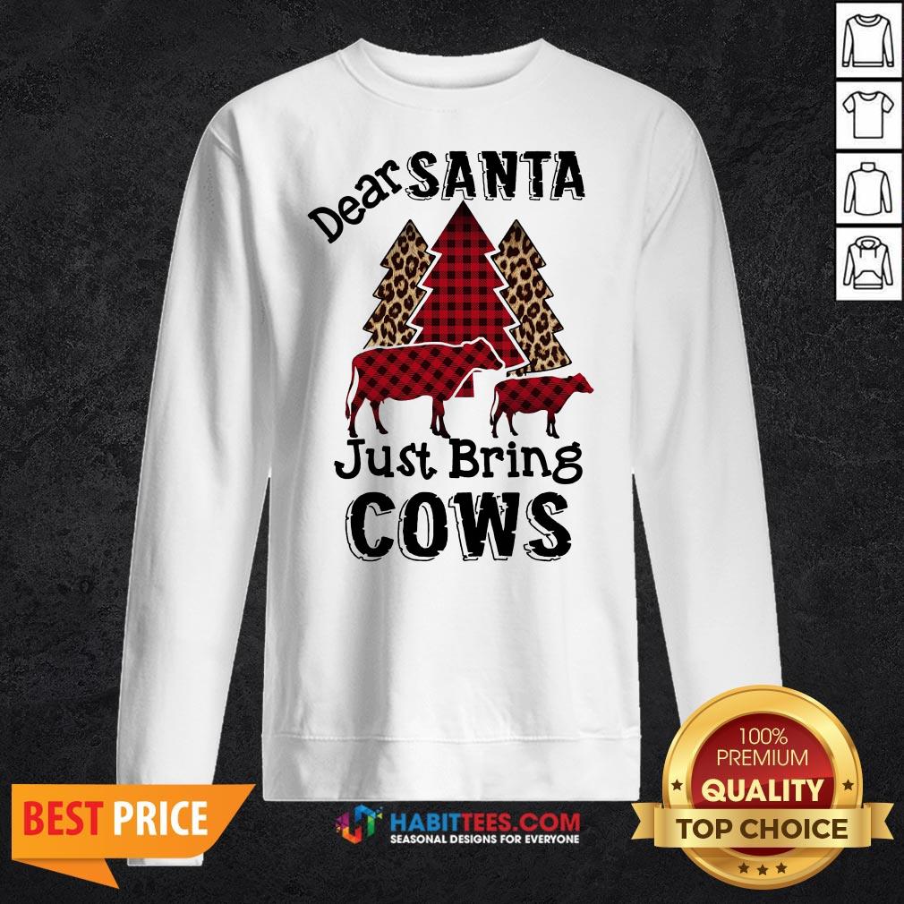 Offiical Dear Santa Just Bring Cows Christmas Tree Shirt