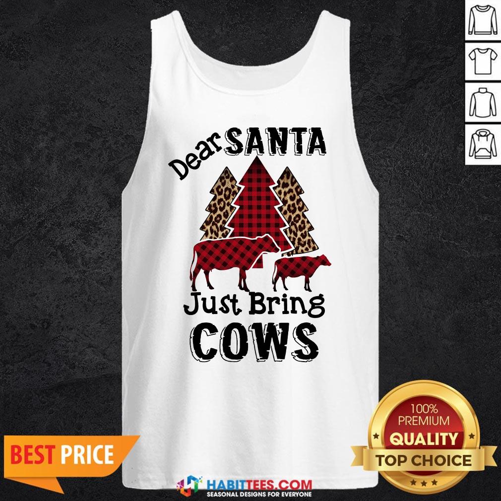 Offiical Dear Santa Just Bring Cows Christmas Tree Shirt