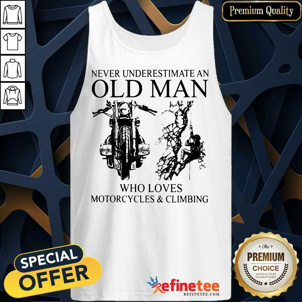 Old Man Loves Motorcycles And Climbing Shirt
