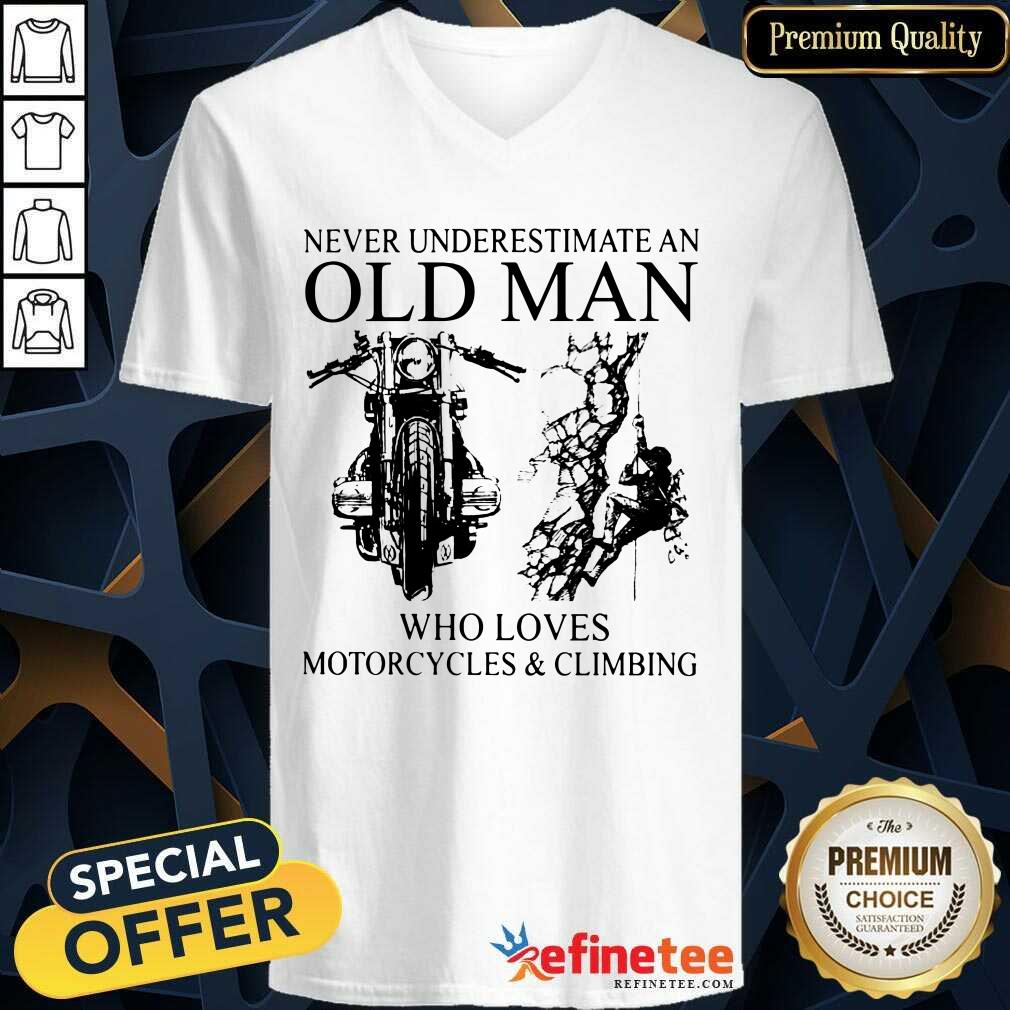 Old Man Loves Motorcycles And Climbing Shirt