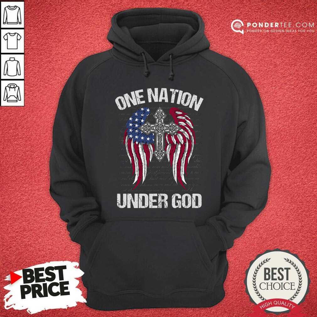 One Nation Under God Cross American Flag Shirt