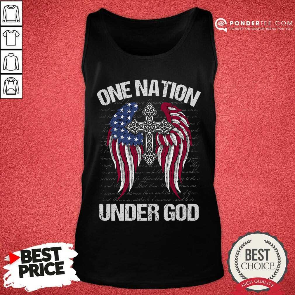 One Nation Under God Cross American Flag Shirt