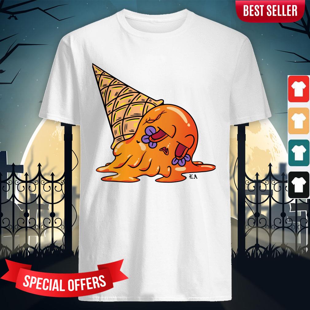 Orange Sugar Skull Ice Cream Day Dead Dia De Muertos Shirt