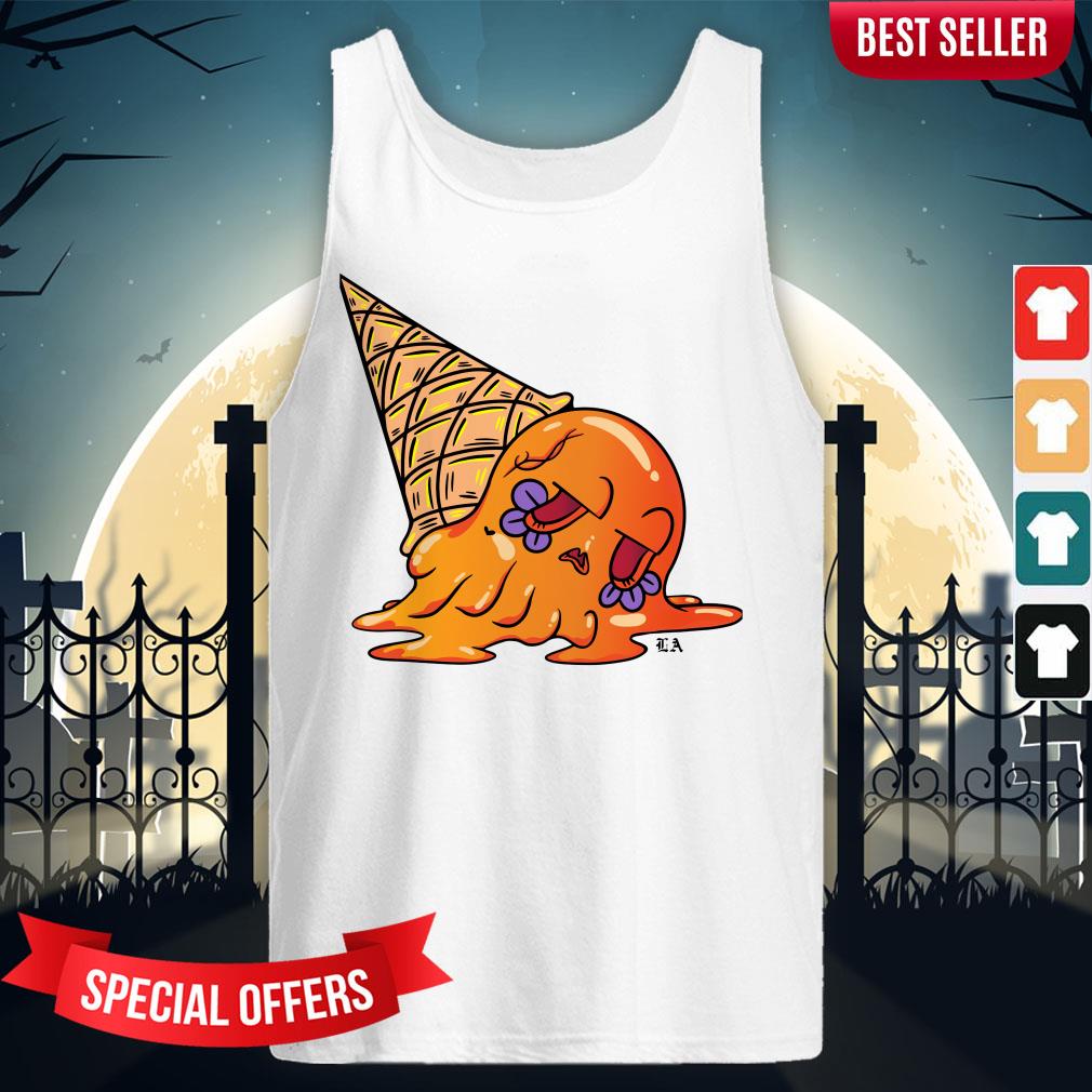 Orange Sugar Skull Ice Cream Day Dead Dia De Muertos Shirt