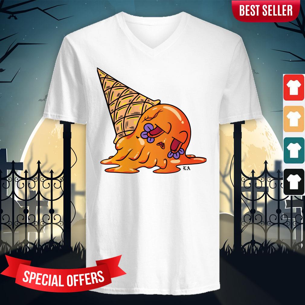 Orange Sugar Skull Ice Cream Day Dead Dia De Muertos Shirt