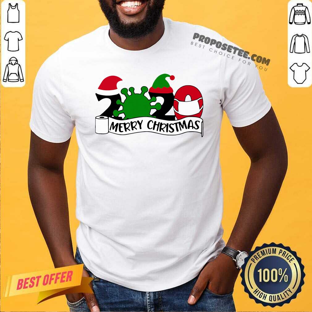 Original 2020 Mask Quarantine Toilet Paper Merry Christmas Shirt