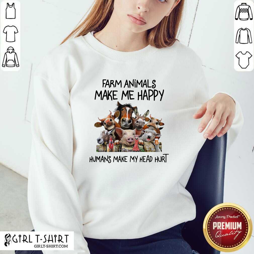Original Animals Make Me Happy Humans Make My Head Hurt Shirt
