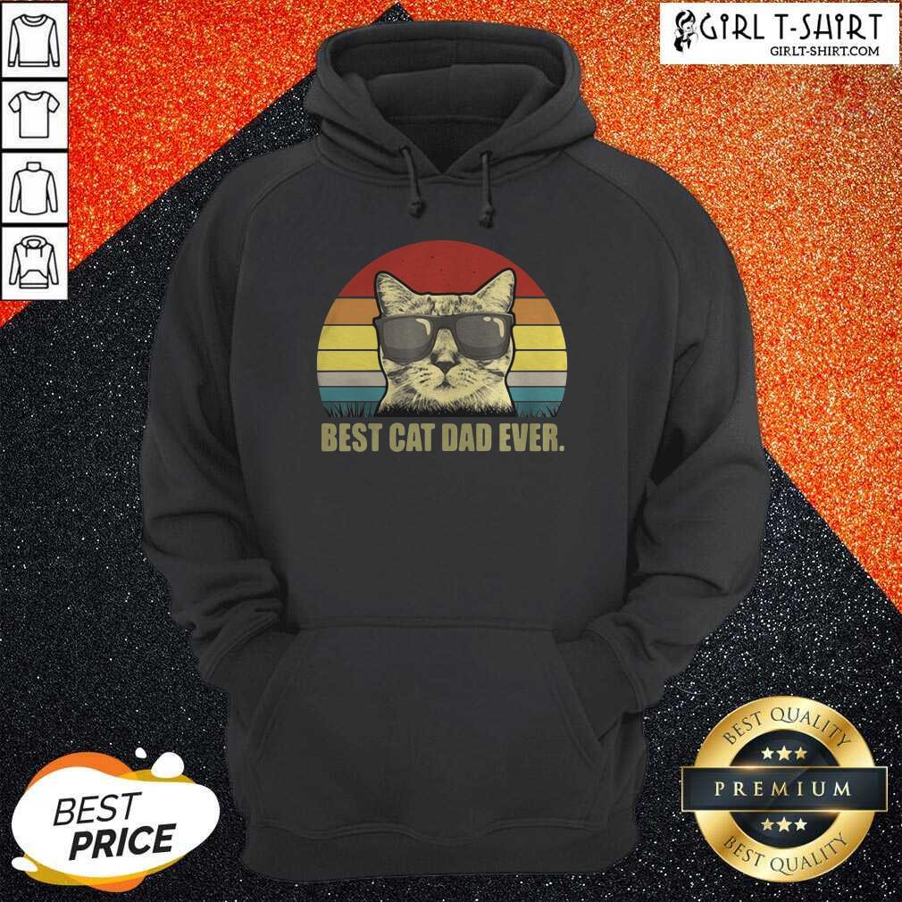 Original Best Cat Dad Ever Sunset Shirt