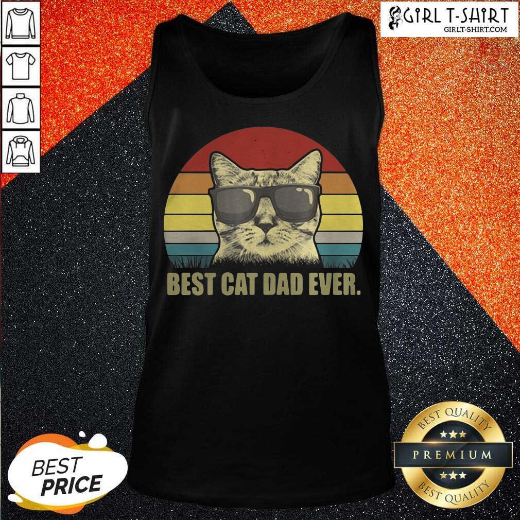 Original Best Cat Dad Ever Sunset Shirt