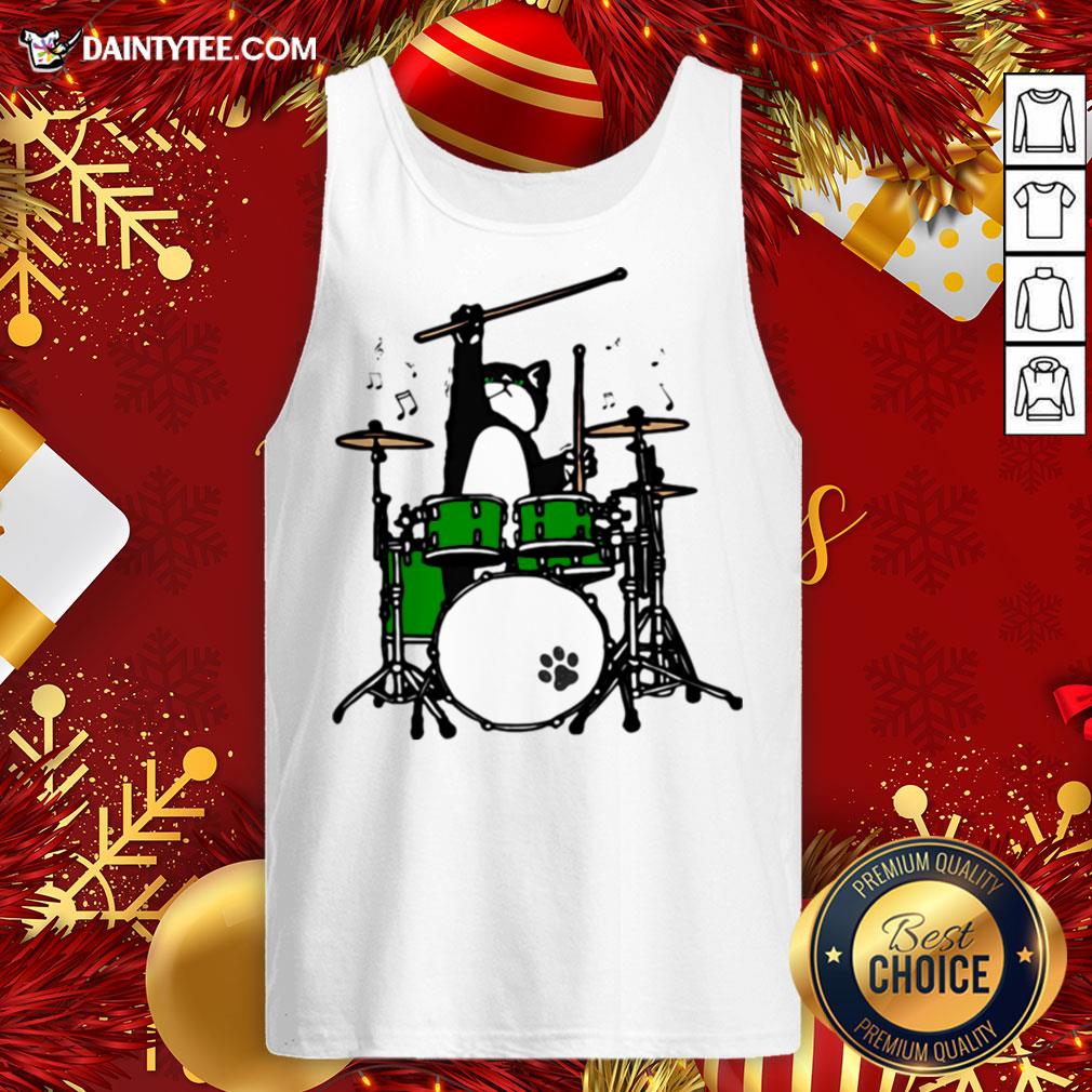 Original Cat Playing Drums Shirt