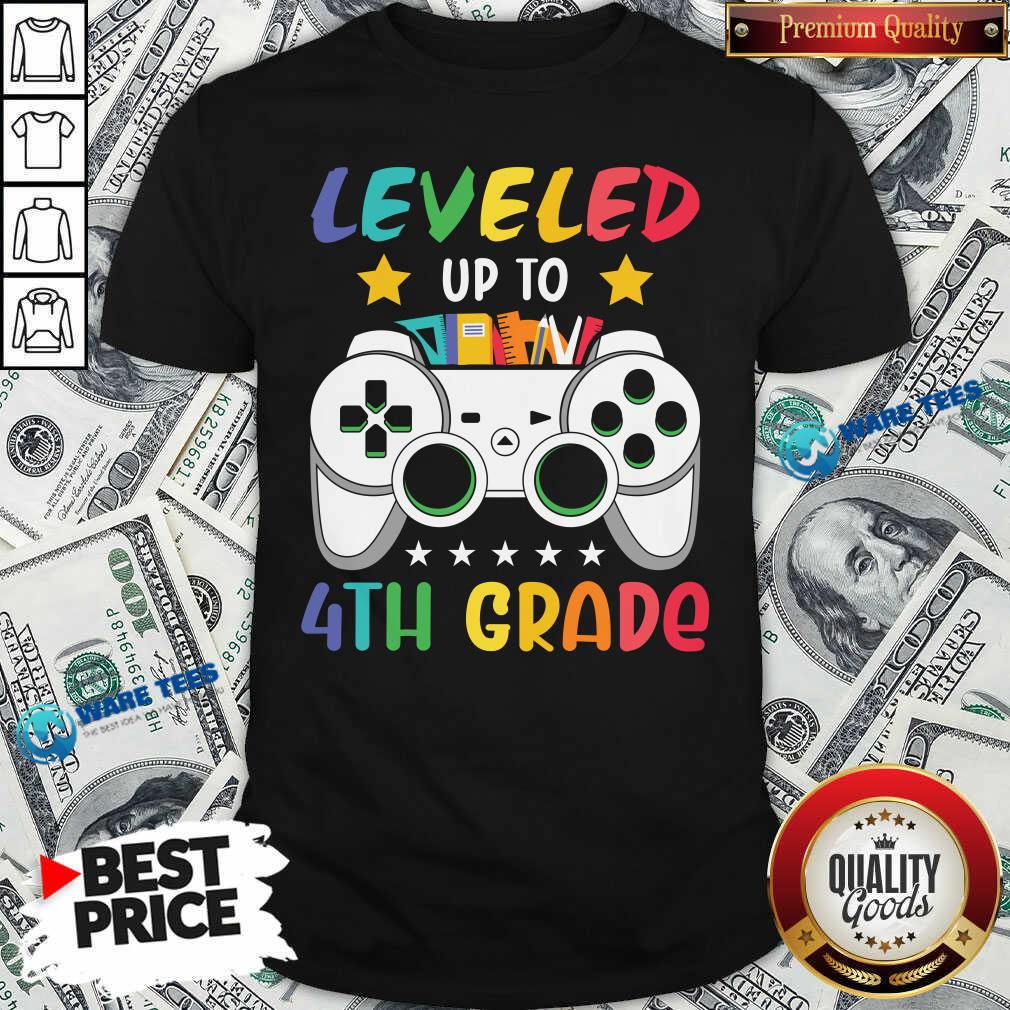 Original Game Console Leveled Up To 4th Grade Shirt