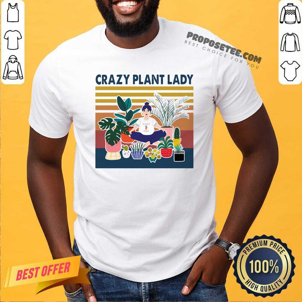 Original Garden Crazy Plant Lady Vintage Retro Shirt