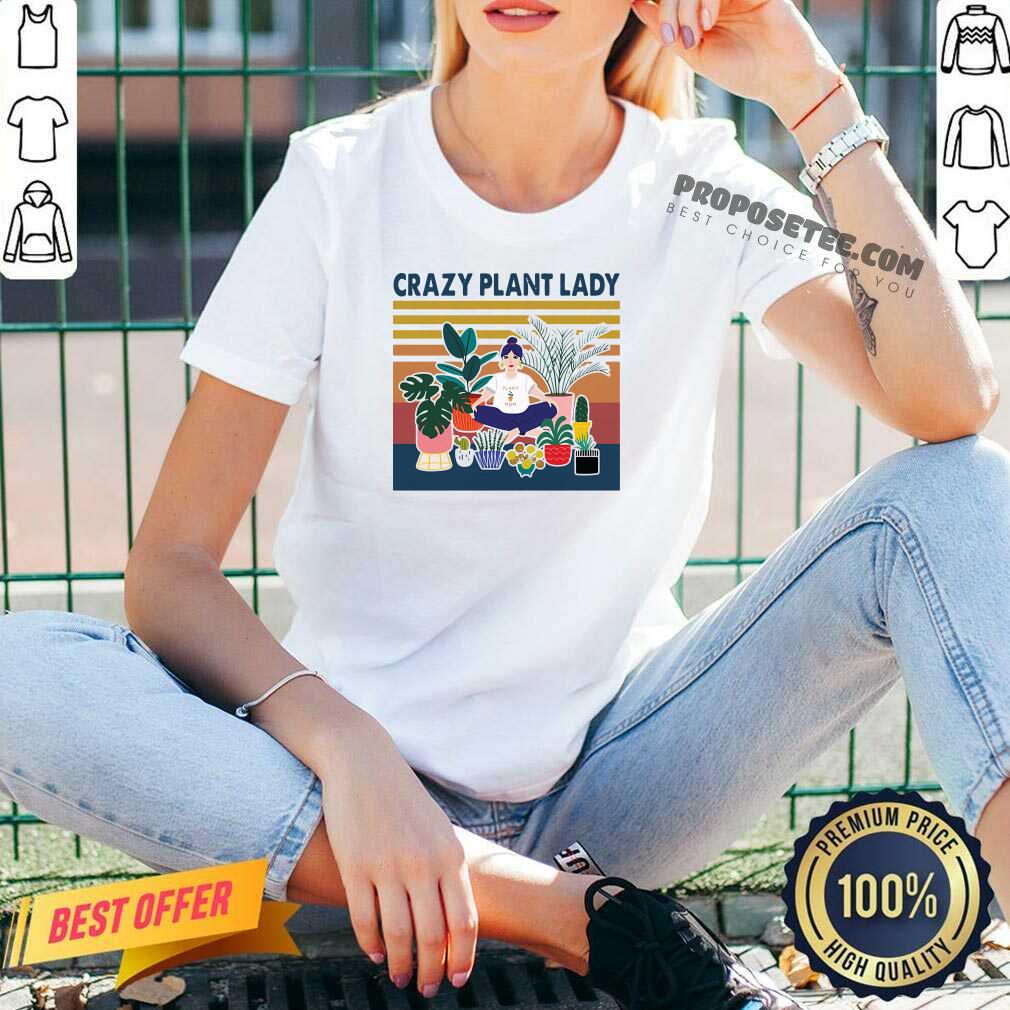 Original Garden Crazy Plant Lady Vintage Retro Shirt
