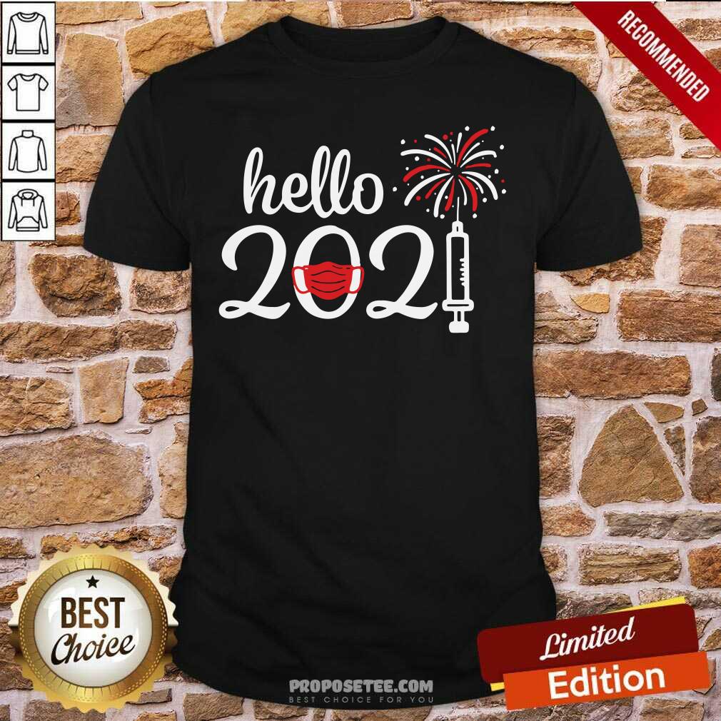 Original Hello 2021 Face Mask Christmas Shirt