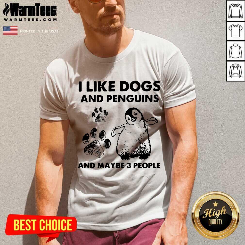 Original I Like Dogs And Penguins And Maybe 3 People Shirt