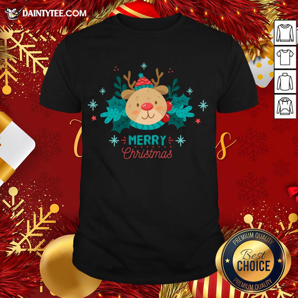 Original Merry Christmas Reindeer Festive Xmas T-Shirt