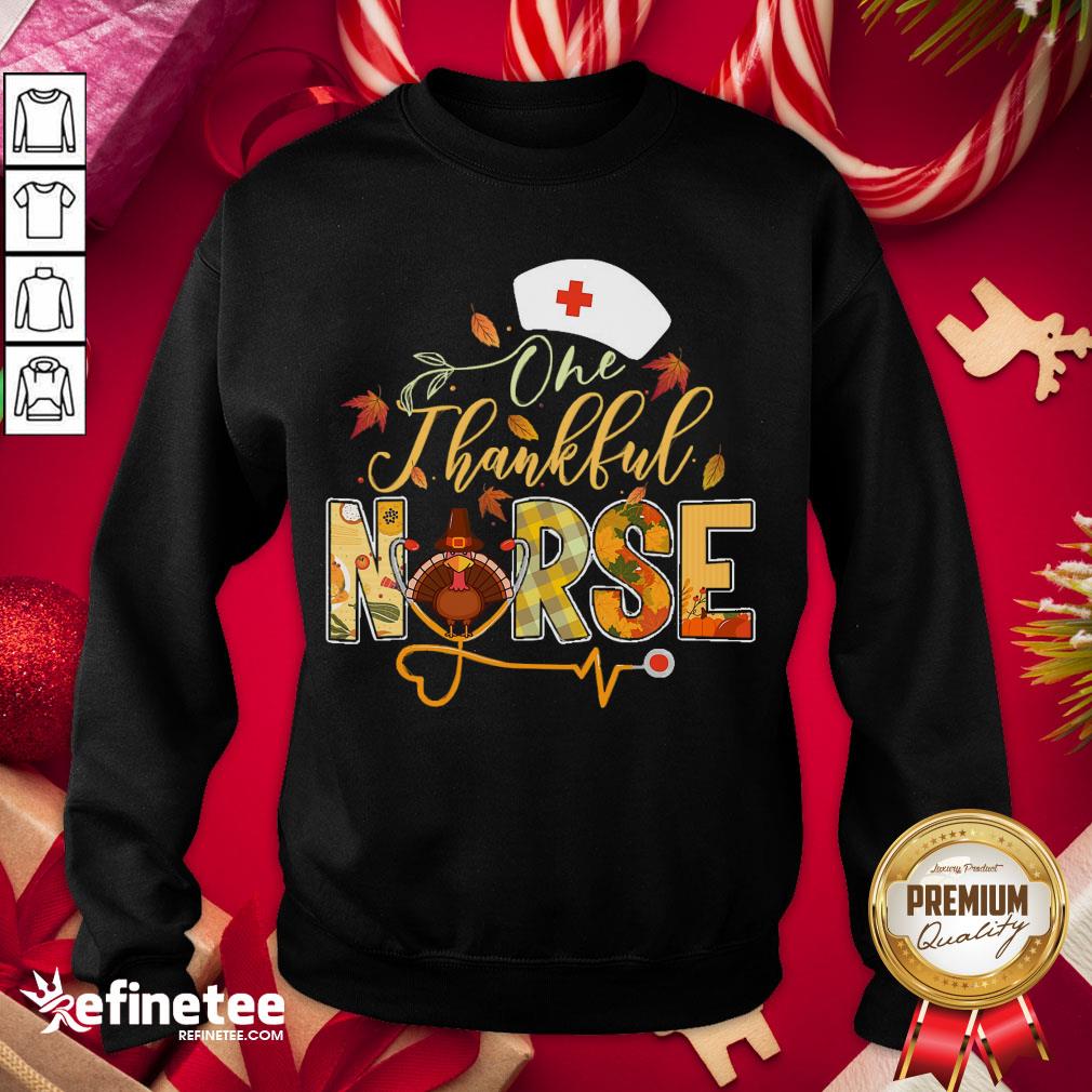 Original One Thankful Nurse Thanksgiving Turkey Day Nurse Gift Women Shirt