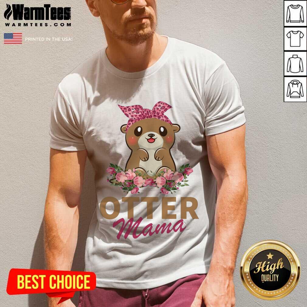 Original Otter Mama With Floral Shirt