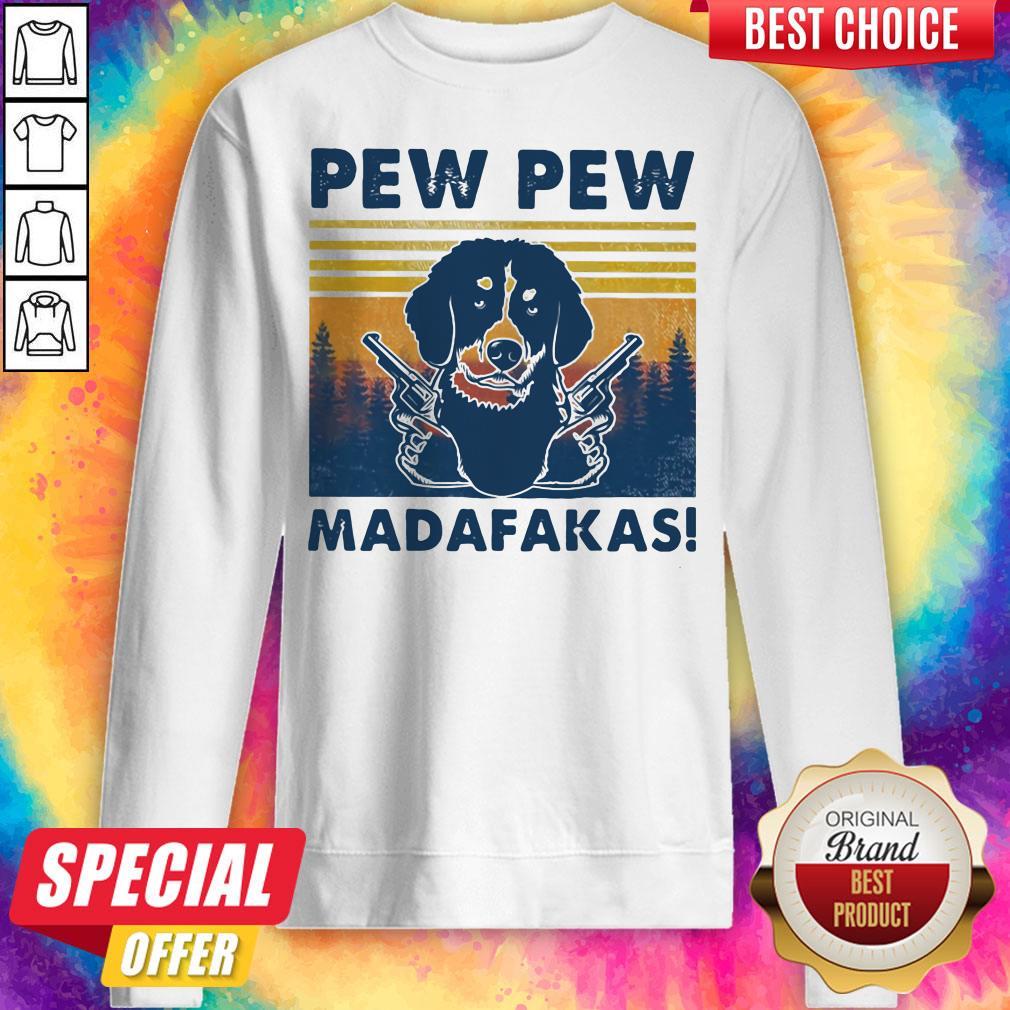 Original Pew Pew Madafakas Dog Gun Vintage Retro Shirt