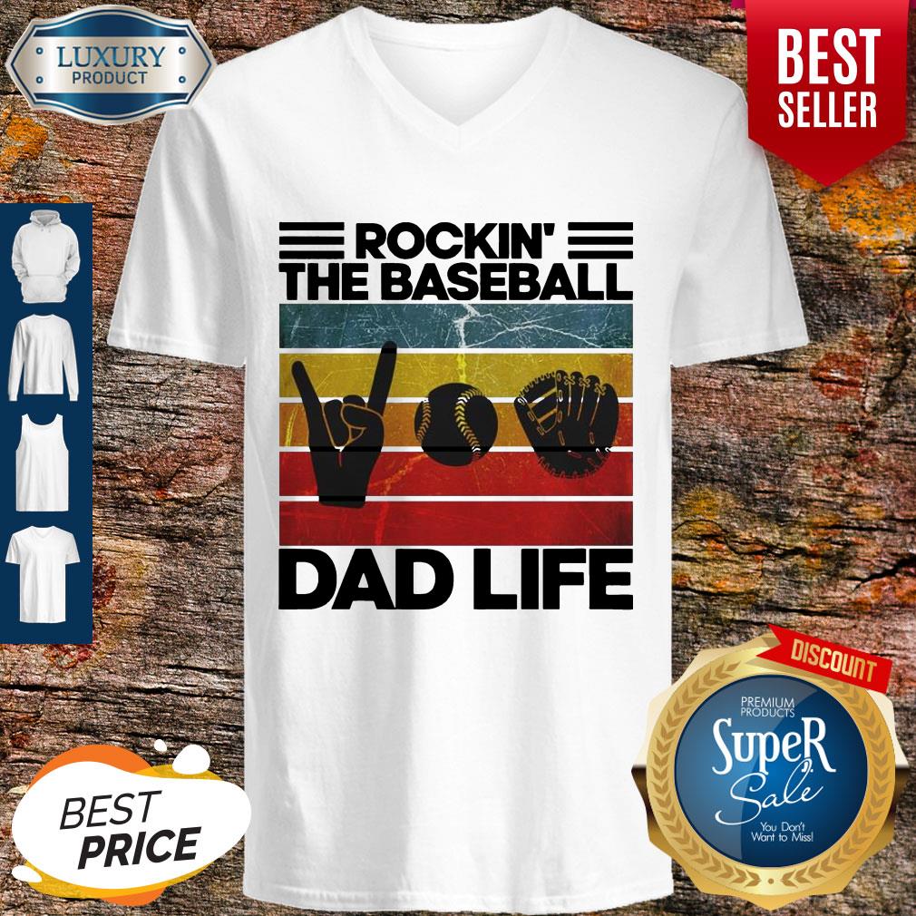 Original Rockin The Baseball Dad Life Vintage Shirt