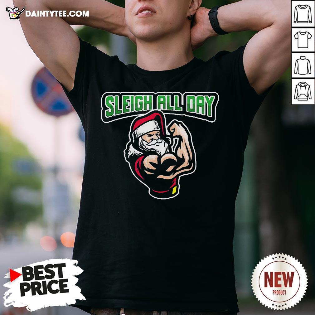 Original Santa Sleigh All Day Christmas Shirt