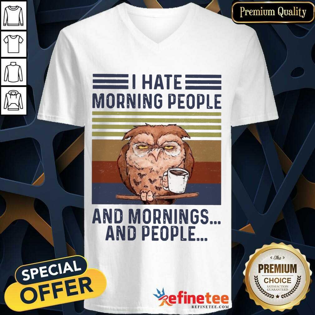 Owl I Hate Morning And People Shirt