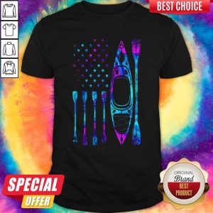 Funny Kayaking American Flag Shirt