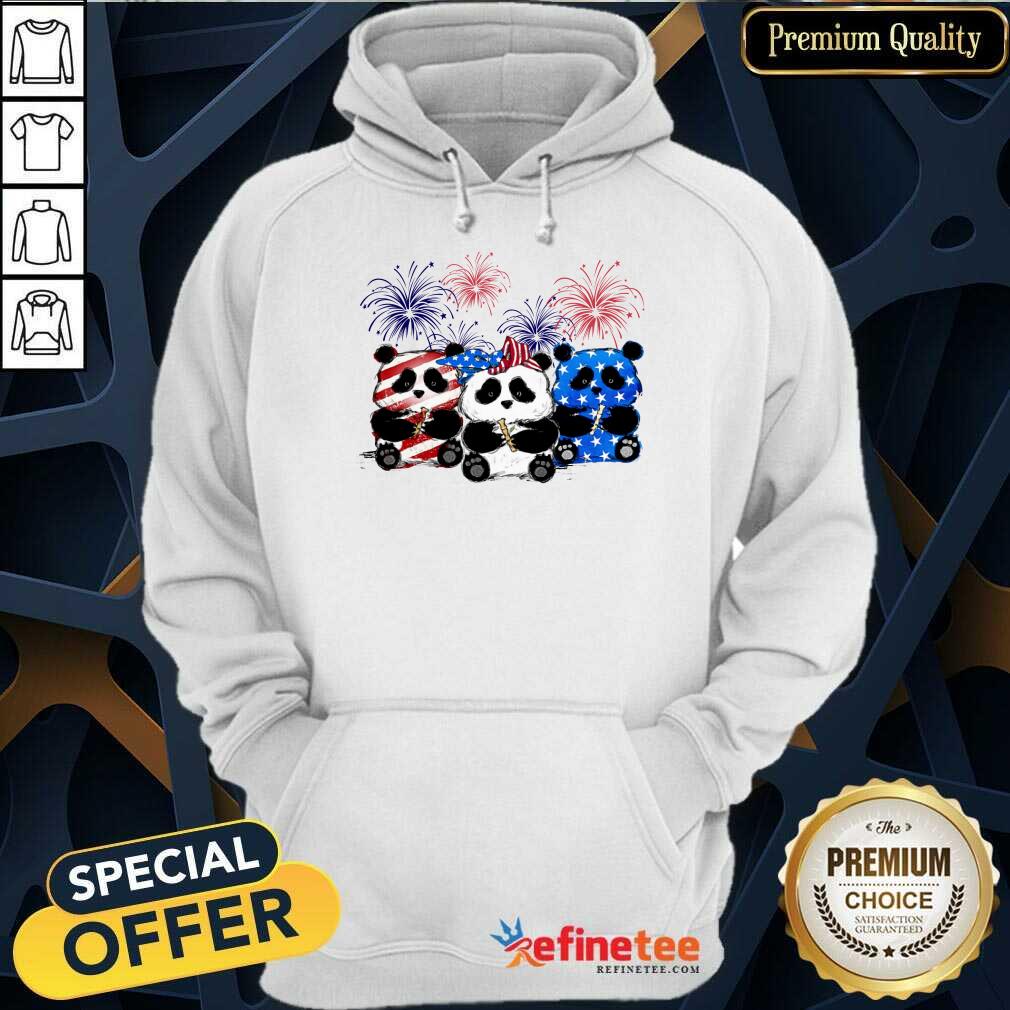 Panda American Flag Firework Shirt