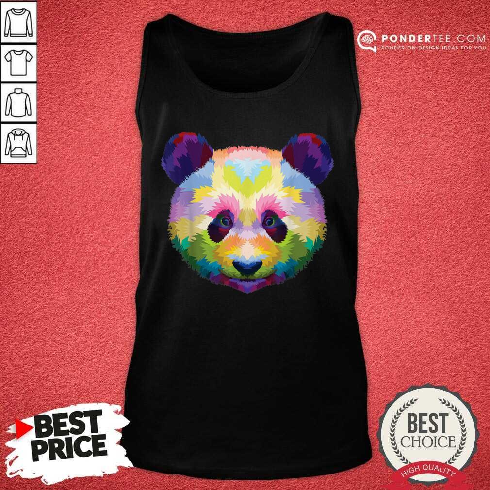Panda's Head Colorful Artistic Geometric Shirt
