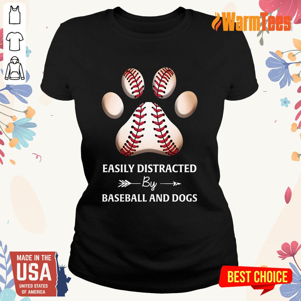 Paw By Baseball And Dogs Shirt