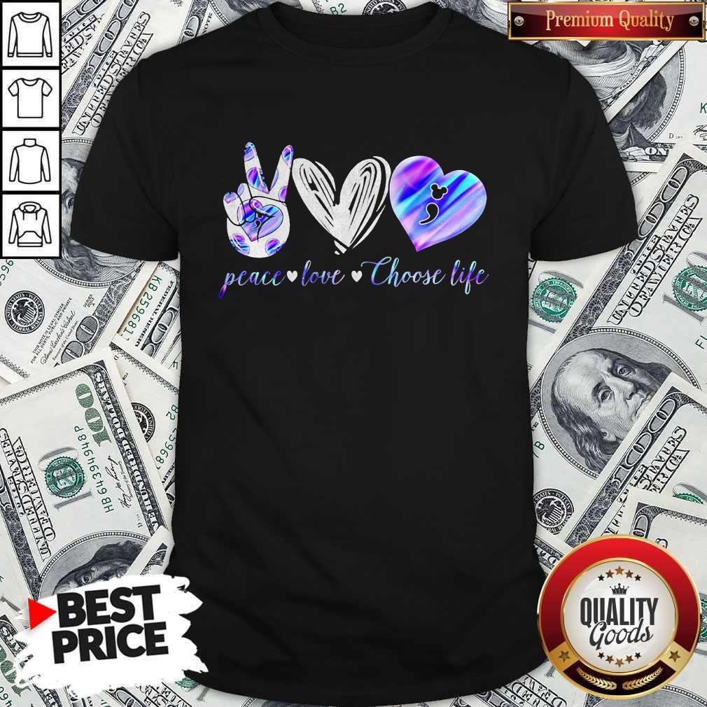 Peace Love Choose Life Mickey Mouse Shirt