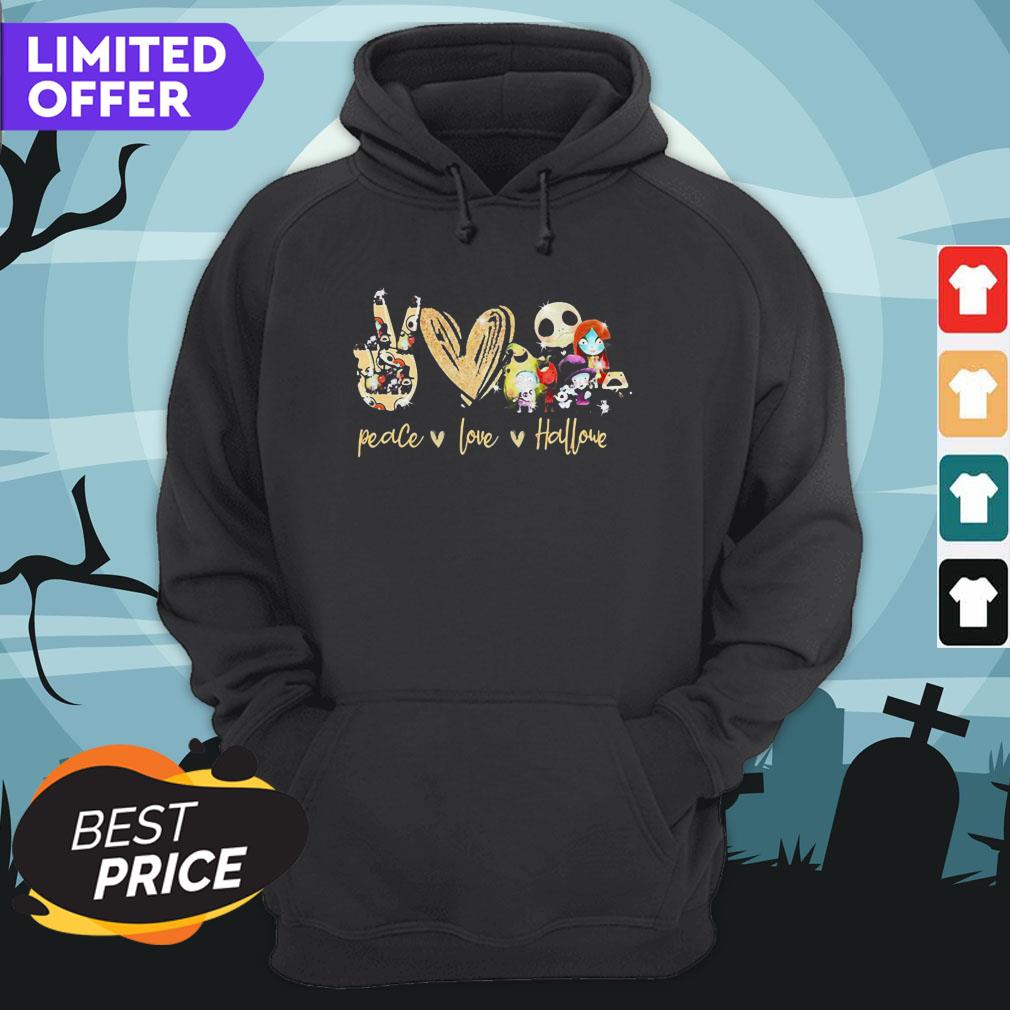 Peace Love Skellington Halloween Shirt
