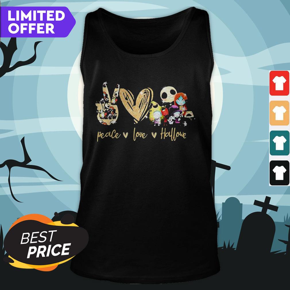 Peace Love Skellington Halloween Shirt